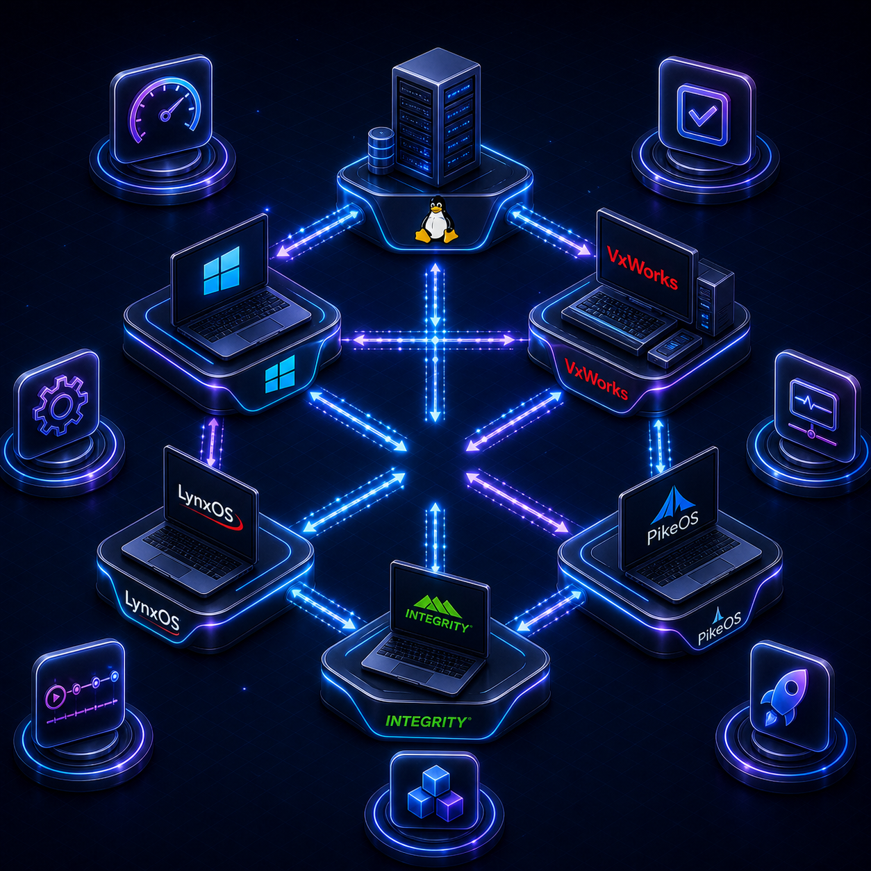 Tools and operating systems illustration